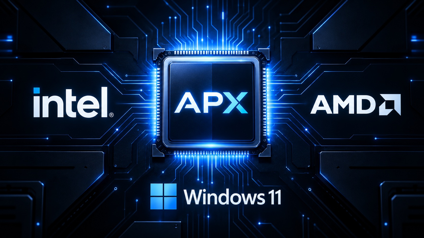 Ilustrasi prosesor Intel dan dukungan APX pada Windows 11