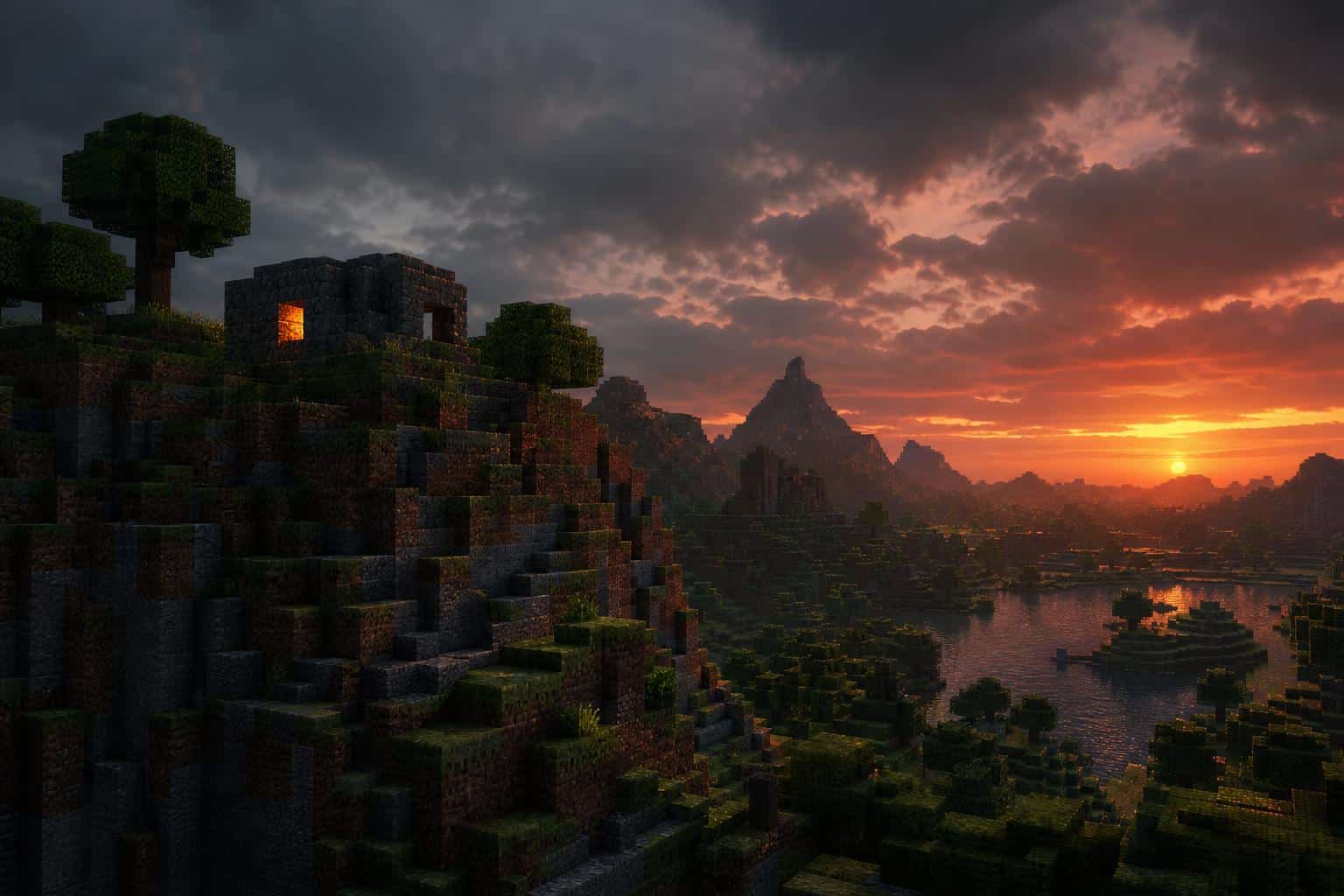 Tampilan Minecraft di Nintendo Switch 2 dengan pembaruan grafis Vibrant Visuals