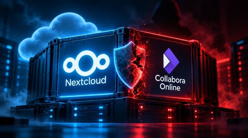 Ilustrasi celah keamanan aplikasi Collabora Online Built-in CODE Server di Nextcloud