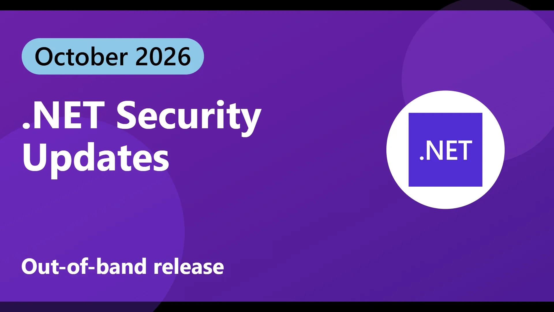 Gambar resmi blog .NET Microsoft untuk pembaruan keamanan out-of-band Oktober 2026