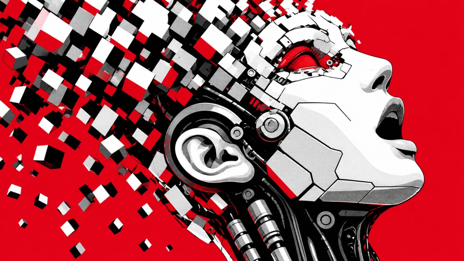 Ilustrasi robot yang melambangkan agen koding AI